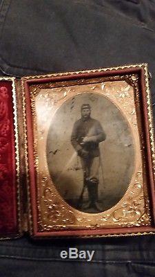 CIVIL War Soldier I. D. CDV & Armed Tintype Ma. Sharpshooters
