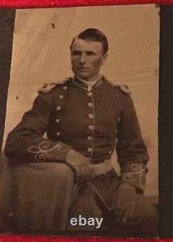 CIVIL War Soldier Or Cadet  In Hinged Case