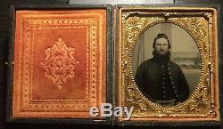 CIVIL War Soldiers Henry & John Kuntz Company E 78th Illinois Cased Tintypes