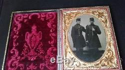 CIVIL War Tintype 2 Soldier Officers Brothers