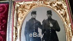 CIVIL War Tintype 2 Soldier Officers Brothers