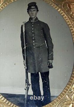 CIVIL War Tintype Soldier Armed
