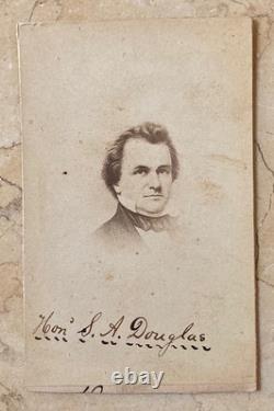 CIVIL War U. S. President Lincoln's Rival Candidate Stephen A. Douglas CDV Photo