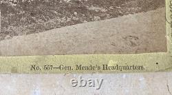 CIVIL War Union Gen. Meade's Headquarters Gettysburg Pa. Stereoview Photo 1863