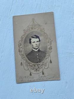 CIVIL War Union Officer 1863 CDV Nashville With Gold Borders Warren Sayas