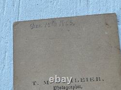 CIVIL War Union Officer 1863 CDV Nashville With Gold Borders Warren Sayas
