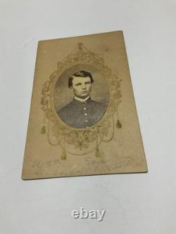 CIVIL War Union Officer 1863 CDV Nashville With Gold Borders Warren Sayas