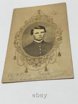 CIVIL War Union Officer 1863 CDV Nashville With Gold Borders Warren Sayas