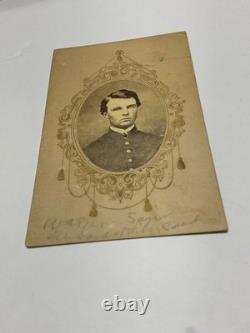 CIVIL War Union Officer 1863 CDV Nashville With Gold Borders Warren Sayas