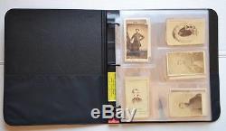 COLLECTION OF CIRCA 1860's CIVIL WAR CDVS & TINTYPES 76 IMAGES plus 1 COVER