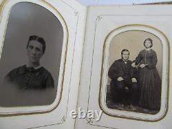 COMPLETELY FULL Antique CIVIL WAR & VICTORIAN CdeV Photo Album, Carte de Visite