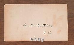 CONFEDERATE GENERAL Matthew Butler Civil War Autograph AUTHENTIC + Original Pic