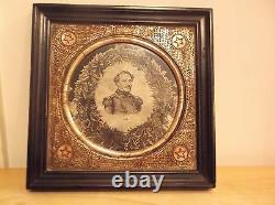 CR Robert E. Lee Framed Photograph on Silk WH Tucker Kayess