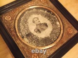 CR Robert E. Lee Framed Photograph on Silk WH Tucker Kayess