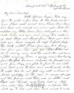 CT 21st Infantry Letters, Travel Pass, Photograph, View Of Peek's Headquarters