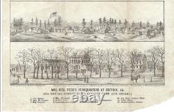 CT 21st Infantry Letters, Travel Pass, Photograph, View Of Peek's Headquarters