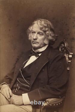 C. 1860's Charles Sumner / Unknown Jurist Cabinet Photograph CIVIL WAR