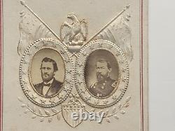 C. 1860s CDV President Ulysses S. Grant & Civil War General Sheridan