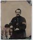 Ca 1860's Civil War 6th Plate Ruby Red Ambrotype Union Sergeant With6th Army Corps