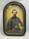 Ca 1920s Convex Glass Photo Of Capt Abner Monroe Reynolds Confederate Civil War