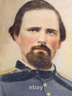 Ca 1920s convex glass Photo of Capt Abner Monroe Reynolds Confederate Civil war