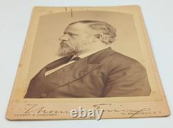 Cabinet Card Antique Photo Civil War Union Army General Thomas Ewing Jr. Signed