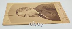 Cabinet Card Antique Photo Civil War Union Army General Thomas Ewing Jr. Signed