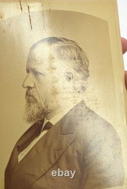 Cabinet Card Antique Photo Civil War Union Army General Thomas Ewing Jr. Signed