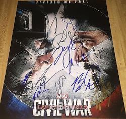 Captain America Civil War Cast x 12 Hand Signed 11x14 Autograph withCOA Proof Look