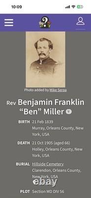 Captain Benjamin F Miller, 151st New York Volunteers Life In 4 Photos