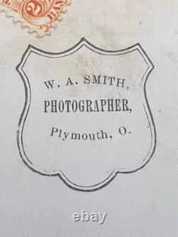 Cdv original civil war photographs Tax Stamp, Young Man