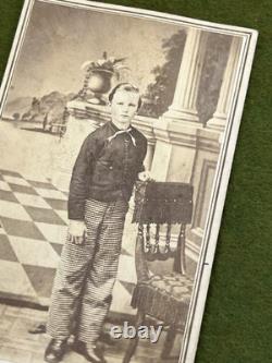 Cdv original civil war photographs Tax Stamp, Young Man