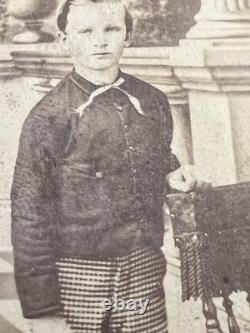 Cdv original civil war photographs Tax Stamp, Young Man