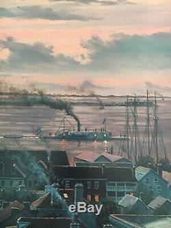 Charleston at Sunrise 1863, Wm McGrath, Civil War Lt Ed, Small Smudge, See Photo