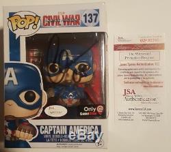 Chris Evans Autographed Signed Captain America Civil War JSA Witnessed COA Auto