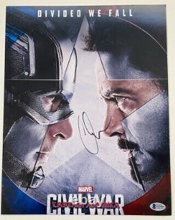 Chris Evans Signed Autograph 11x14 Photo Captain America Civil War Beckett COA