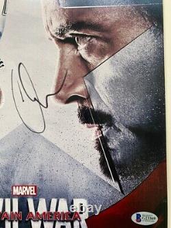 Chris Evans Signed Autograph 11x14 Photo Captain America Civil War Beckett COA