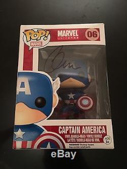 Chris Evans Signed Captain America Funko Pop! Autograph! Avengers CIVIL War Rare