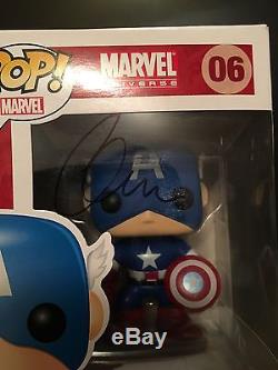 Chris Evans Signed Captain America Funko Pop! Autograph! Avengers CIVIL War Rare