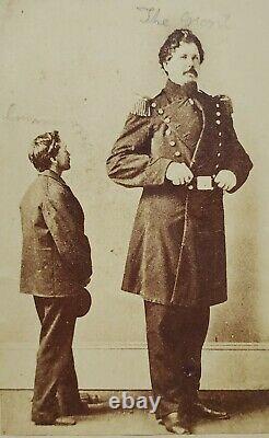 Circus Freak Kentucky Giant Civil War Capt Martin Van Buren Bates 1870 CDV Photo