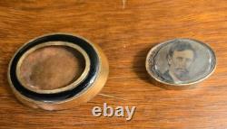 Civil War 154th NY Infantry Sgt Joshua Pettit Identified Portrait Brooch C. 1860