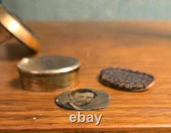 Civil War 154th NY Infantry Sgt Joshua Pettit Identified Portrait Brooch C. 1860