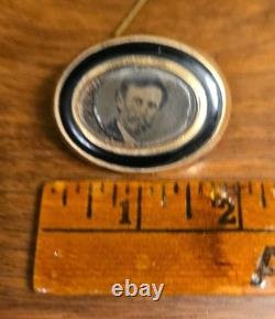 Civil War 154th NY Infantry Sgt Joshua Pettit Identified Portrait Brooch C. 1860