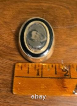 Civil War 154th NY Infantry Sgt Joshua Pettit Identified Portrait Brooch C. 1860
