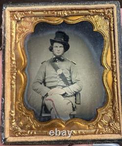 Civil War 1/6 Confederate Ambrotype Of Early War Virginia Soldier