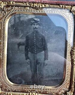 Civil War 1/6 Outdoor Scene Tintype Soldier Photo Photograph