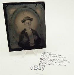 Civil War 1/6 Plate Iron TinType Photo 17 Year Old Private Peter Richardson