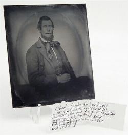 Civil War 1/6 TinType Photo Charles T Richardson Virginia Confederate Surgeon