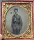 Civil War 1/6 Tintype Photo Virginia Confederate With Colt 1860 Fluted Army