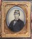 Civil War 1/9 Ambrotype Of A Soldier With Political Campaign Photo Pin On Kepi